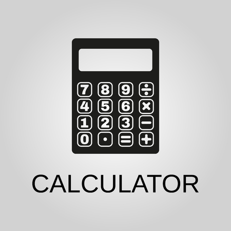 Calculator icon. Calculator symbol. Flat design. Stock - Vector illustrationのイラスト素材