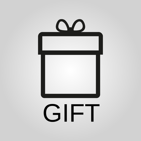 Gift icon. Gift symbol. Flat design. Stock - Vector illustrationのイラスト素材