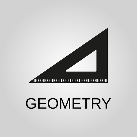 Geometry icon. Geometry symbol. Flat design. Stock - Vector illustrationのイラスト素材