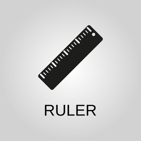 Ruler icon. Ruler symbol. Flat design. Stock - Vector illustrationのイラスト素材