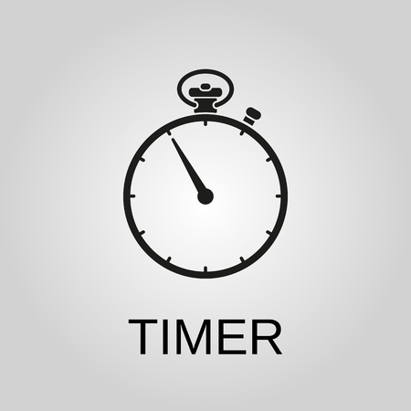 Timer icon. Timer symbol. Flat design. Stock - Vector illustrationのイラスト素材