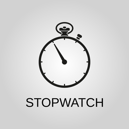 Stopwatch icon. Stopwatch symbol. Flat design. Stock - Vector illustrationのイラスト素材
