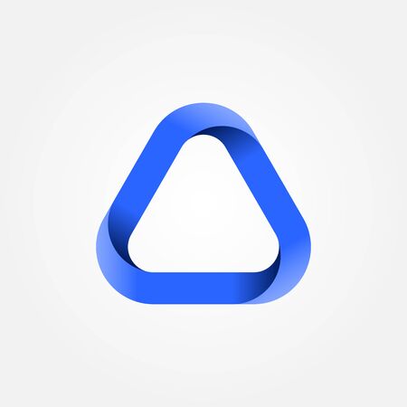 Triangle logo. Design geometric element. Corporate, technology, media style templates vector design. Stock - Vector illustrationのイラスト素材