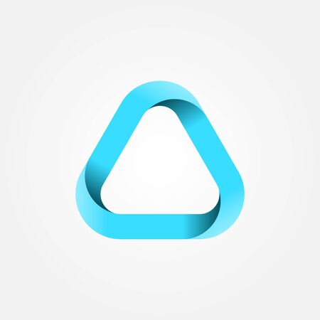 Triangle logo. Design geometric element. Corporate, technology, media style templates vector design. Stock - Vector illustrationのイラスト素材
