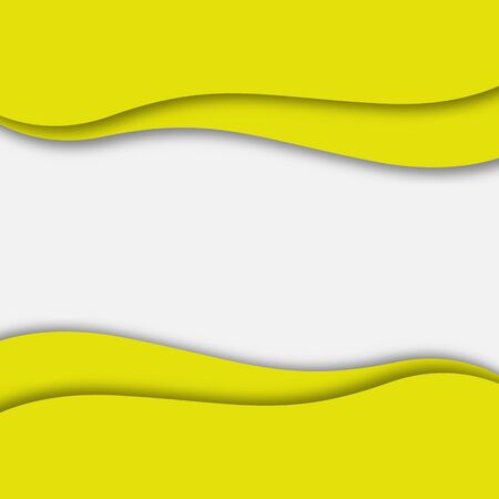 Abstract light yellow background. Paper cut style with shadow. Space for text. Stock - Vector illustrationのイラスト素材