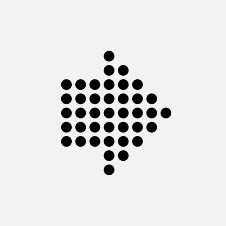 Dot arrow icon. Halftone effect. Isolated graphic element. Stock - Vector illustrationのイラスト素材