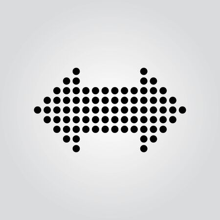 Dot arrow icon. Halftone effect. Isolated graphic element. Stock - Vector illustrationの写真素材