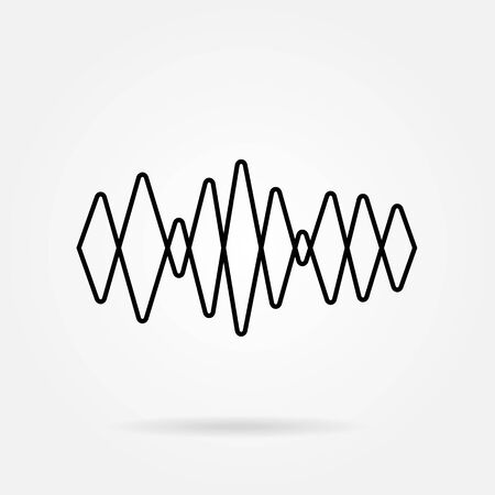 Sound waves icon. Equalizer symbol. Flat design. Stock - Vector illustrationのイラスト素材