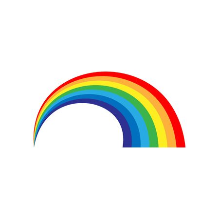 Rainbow icon. Spectrum symbol. Perspective diagonal view. Stock - Vector illustrationのイラスト素材