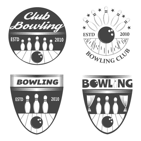 Bowling labelsのイラスト素材