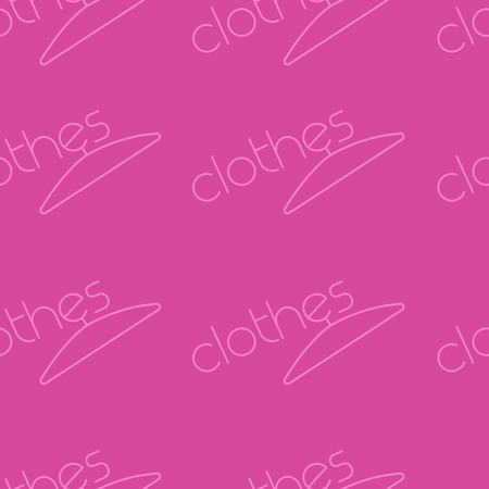 Fashion seamless background with pink clothes logo text for beauty banner, poster design elementのイラスト素材
