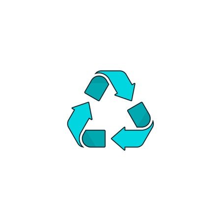 Recycling symbol vector   isolated on white background, recycle sign icon,