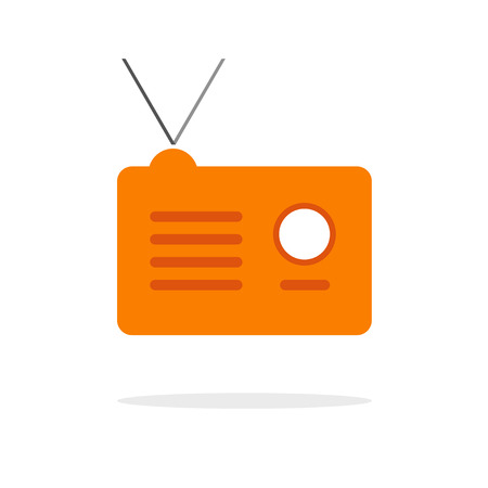 Radio icon vector isolated on white backgroundのイラスト素材
