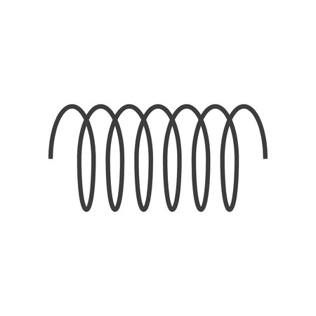 Spiral vector icon, swirl line outline simple style isolated on white backgroundのイラスト素材