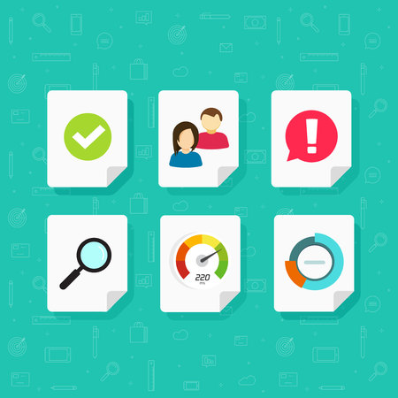 Vector icons set isolated on white backgroundのイラスト素材