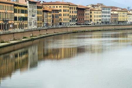 pisa.The river.A viewの写真素材