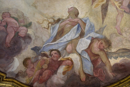 renaissance wall paintings in the city of Florence, Italy.