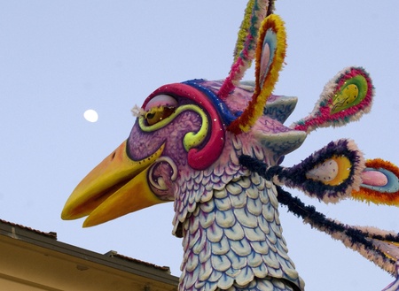 VIAREGGIO, ITALY - MARCH 4  One of the carnival floats in the famous carnival of Viareggio, on March 4, 2012, in Viareggio, Italy  のeditorial素材