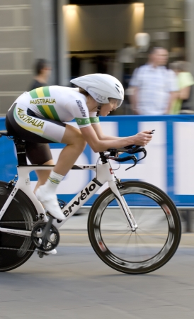 UCI road world championships  Tuscany 2013  Individual time trial  Women Juniors alessandria Nicole,2d place, from AUS note  the identification of athletes has been based on the order of departure  may not be exact even though the attention givenのeditorial素材