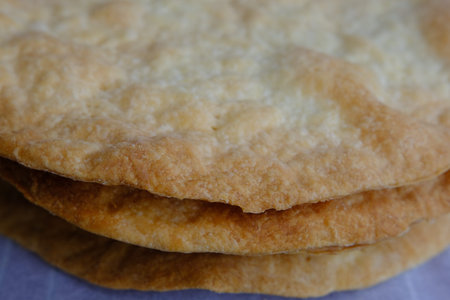 Fresh Puff Cakes for Napoleon Cake Puff pastry for dessert Milfey. French pastries. Napoleon cake...