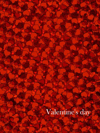 Happy Valentines Day lettering Greeting Card on white background, vector illustrationのイラスト素材