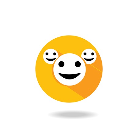 Smile emoticon. Vector illustrationのイラスト素材