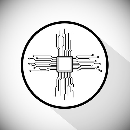 Circuit board cpu. Abstract background. Vector illustrationのイラスト素材