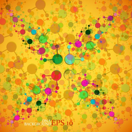 Colorful molecule DNA. Abstract background.Vector illustrationのイラスト素材