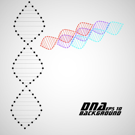 Dna spiral. Abstract background. Vector illustration.のイラスト素材