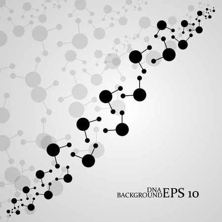 Molecule structure. DNA. Abstract background. .Vector illustrationのイラスト素材