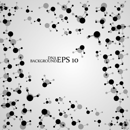 Molecule structure. DNA. Abstract background. Eps10.Vector illustrationのイラスト素材