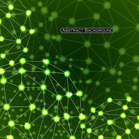 Abstract polygonal sphere with glow. Futuristic style card.のイラスト素材