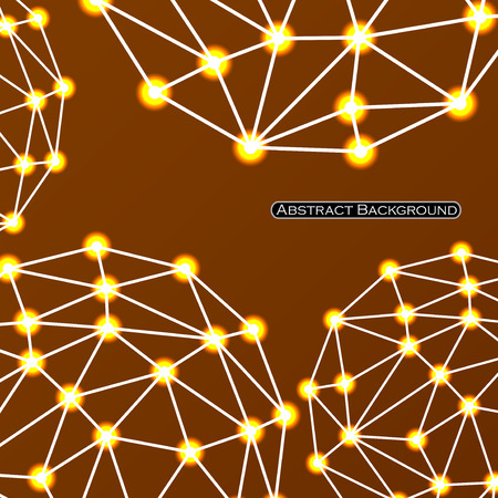 Abstract polygonal sphere background. Futuristic style card. のイラスト素材