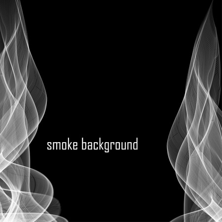 Abstract smoke isolated on black.  Vector illustration. のイラスト素材