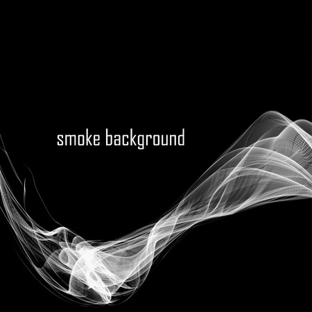 Abstract smoke isolated on black.  Vector illustration.のイラスト素材
