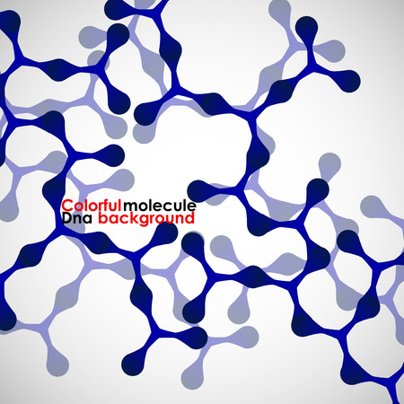 Colorful molecule DNA. Abstract background. Vector illustration. Eps10のイラスト素材