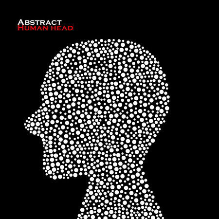 Abstract human head. Vector illustration. のイラスト素材