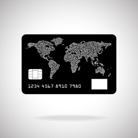 Credit card icon isolated on white background. のイラスト素材