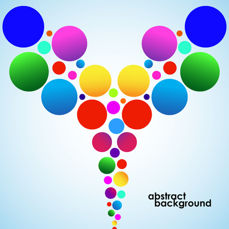 Colorful abstract background from  circles. のイラスト素材