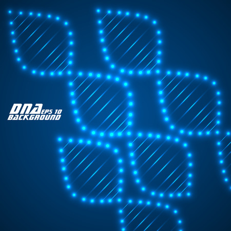 Neon dna spiral.のイラスト素材