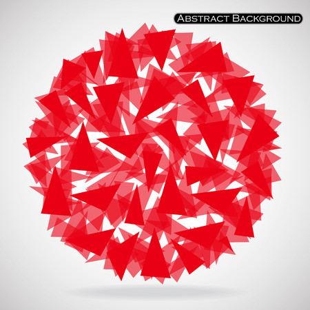 Abstract polygonal sphere with triangles. Vector illustration. Eps 10のイラスト素材