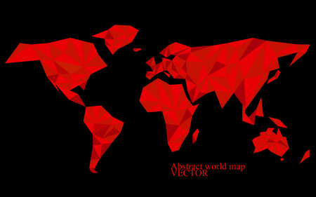 Abstract world map background in polygonal style. Colorful vector illustration. Eps 10のイラスト素材