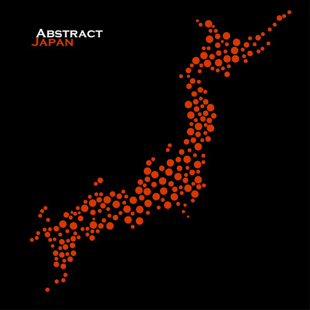 Abstract map of Japan. Vector illustration. Eps 10のイラスト素材