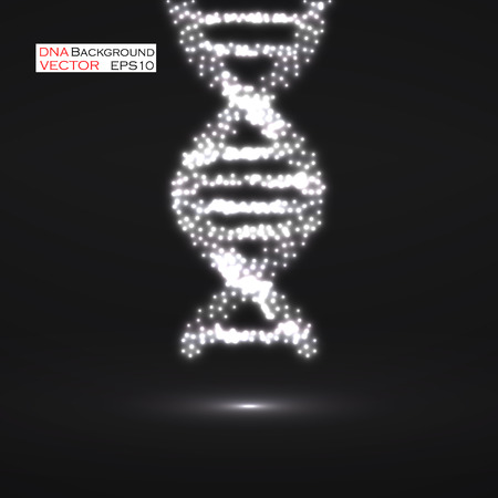 Abstract DNA. Neon molecular structure.  のイラスト素材