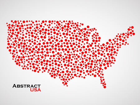 Abstract map of USA. Colorful background. Vector illustration. Eps 10のイラスト素材