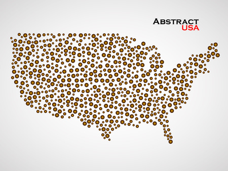 Abstract map of USA. Colorful background. Vector illustration. Eps 10のイラスト素材
