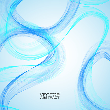 Abstract blue waves on white background. Vector illustration. Eps 10のイラスト素材