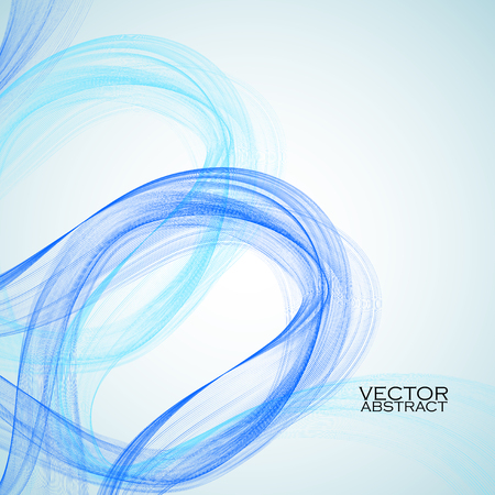 Abstract blue waves on white background. Vector illustration. Eps 10のイラスト素材