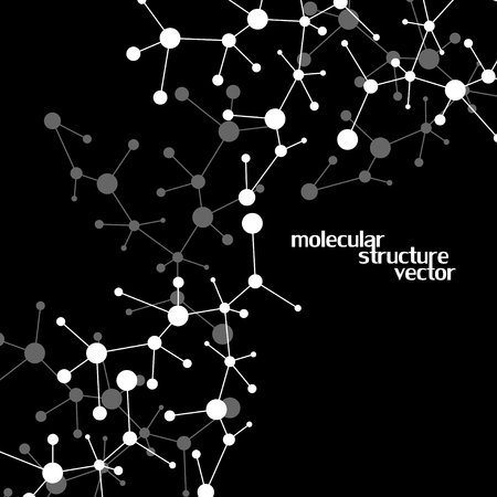 Molecule structure. DNA. Abstract background. Vector illustration. のイラスト素材