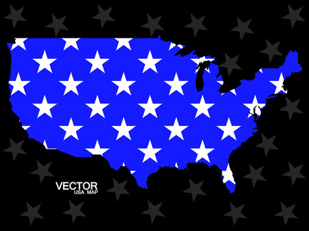 Map of United States of America with flag. Vector illustration. Eps 10のイラスト素材